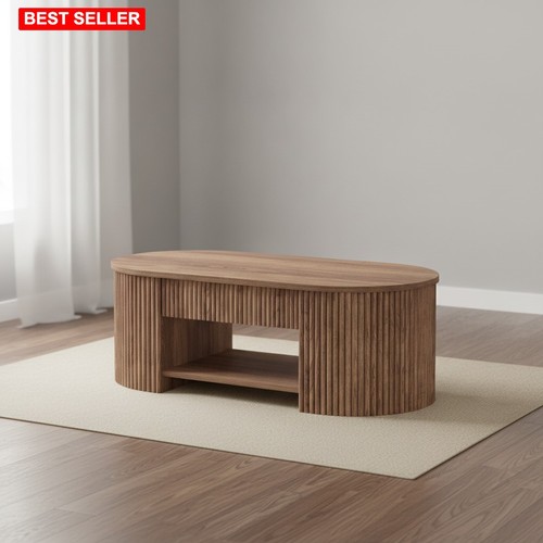 Oval coffee table walnut - oval, in
