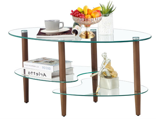 Glass coffee table modern - glass,