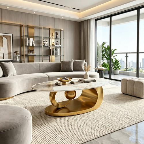 Modern oval tempered - 51",