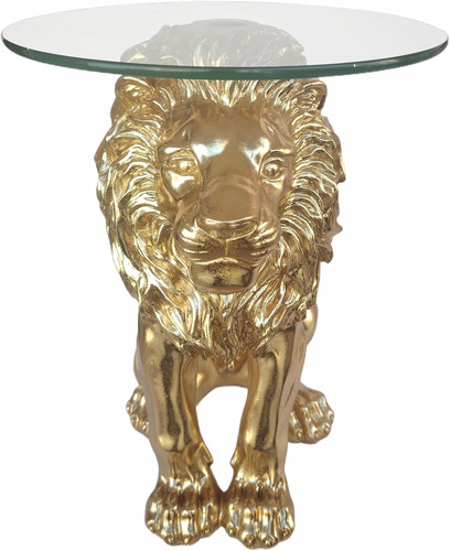 Lion statue side - statue, table,