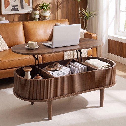 Oval lift top - top, table